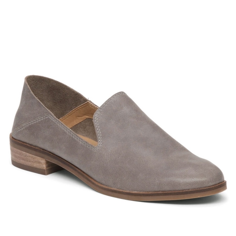 LUCKY BRAND Cahill Leather Flats - Gray Size 8